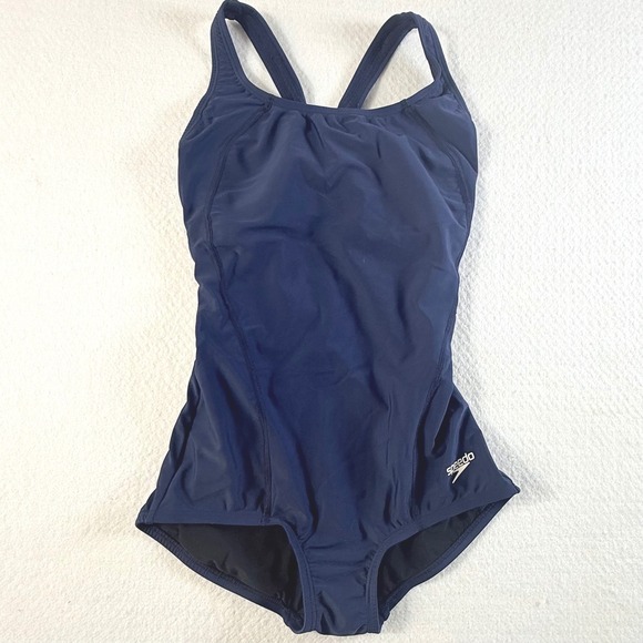 Speedo Other - Speedo PowerFLEX One Piece Swimsuit Women's 4 Navy Blue Racerback NWT 7235031434